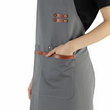 Canvas Apron For Chefs With Leather Straps And Pockets Kitchen & Dining Aprons