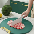 Chopping Board - Mildew-Proof PE Round Anti-Bacterial Non-Slip Green Kitchen & Dining Cutting Boards