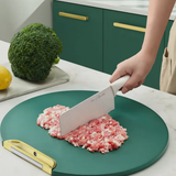 Chopping Board - Mildew-Proof PE Round Anti-Bacterial Non-Slip Green Kitchen & Dining Cutting Boards