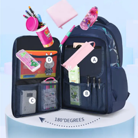 School Bag - Children Oxford Multi-Pocket Backpack Blue Navy Black Luggage & Bags School Backpacks