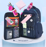 School Bag - Children Oxford Multi-Pocket Backpack Blue Navy Black Luggage & Bags School Backpacks