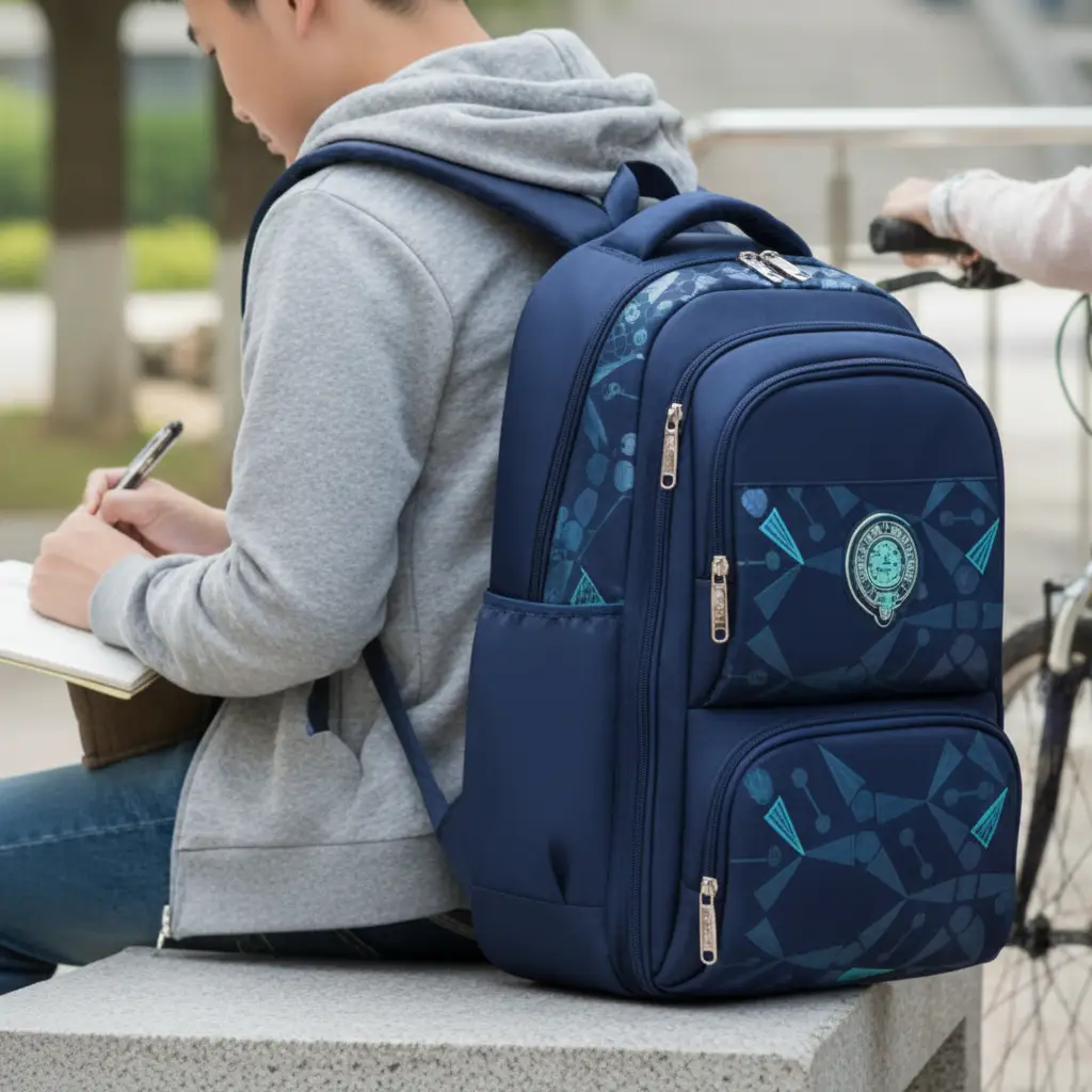 School Bag - Children Oxford Multi-Pocket Backpack Blue Navy Black Luggage & Bags School Backpacks