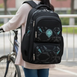 School Bag - Children Oxford Multi-Pocket Backpack Blue Navy Black Luggage & Bags School Backpacks