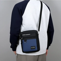Crossbody Bag - Men's Lightweight Multifunctional Messenger Black Luggage & Bags Messenger Bags