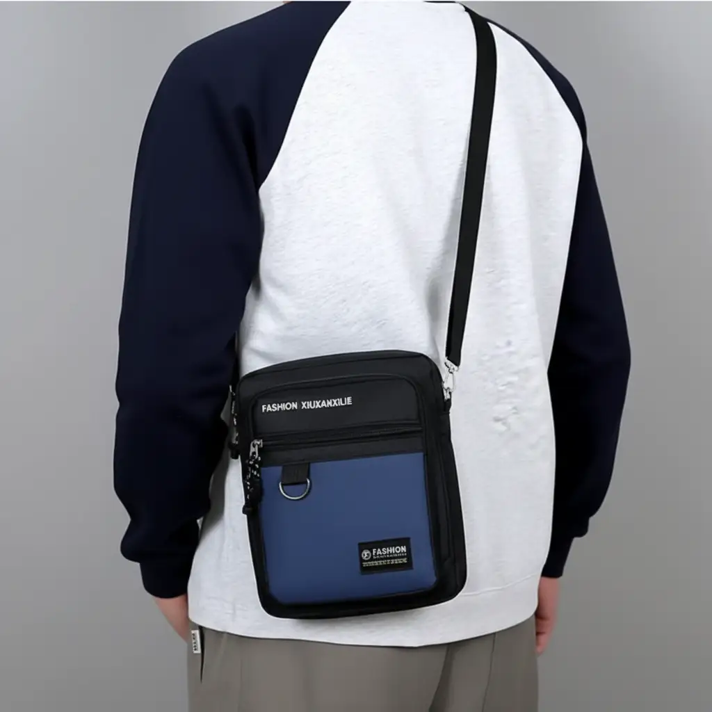 Crossbody Bag - Men's Lightweight Multifunctional Messenger Black Luggage & Bags Messenger Bags