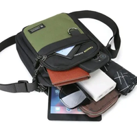 Crossbody Bag - Men's Lightweight Multifunctional Messenger Black Luggage & Bags Messenger Bags