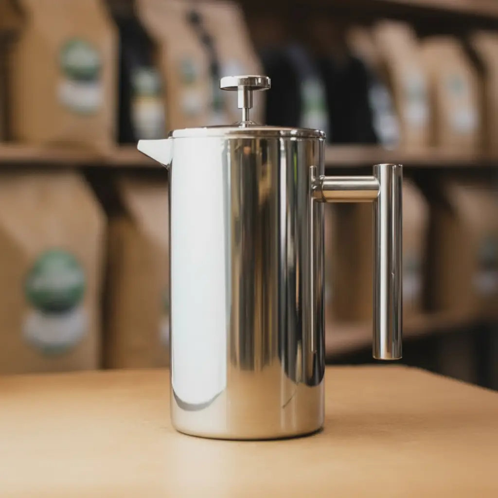 French Press - Stainless Steel Double Wall Coffee Maker Kitchen & Dining French Presses