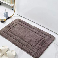 Bathroom Mat - Flocking Non-Slip Water Absorbent Home & Garden Bath Mats & Rugs