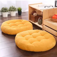 Floor Cushion - Round Tufted Multi-Colour Home & Garden Chair & Sofa Cushions
