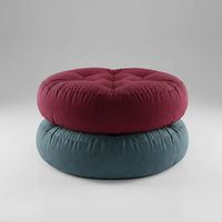 Floor Cushion - Round Tufted Multi-Colour Home & Garden Chair & Sofa Cushions