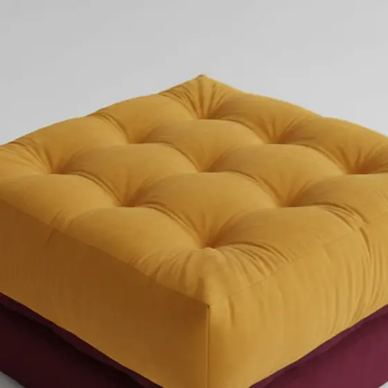 Floor Cushion - Square Tufted Multi-Colour Home & Garden Chair & Sofa Cushions