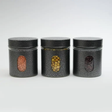 Canister Set - 3-Piece Glass 450ml with Speckled Metal Lid and View Window Kitchen & Dining Food Storage Containers