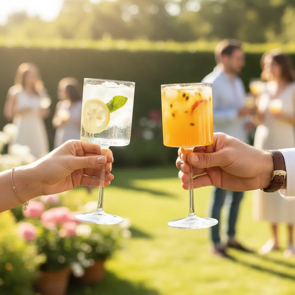 Champagne Flutes - Tall Stemmed Cocktail Glasses Clear and Gold Pair Kitchen & Dining Cocktail Glasses