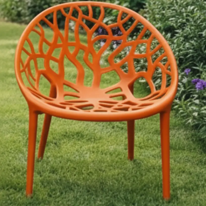 Plastic Chair - Crystal Branch Cut-Out Design Indoor Outdoor Furniture Outdoor Chairs