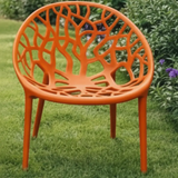 Plastic Chair - Crystal Branch Cut-Out Design Indoor Outdoor Furniture Outdoor Chairs