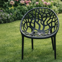 Plastic Chair - Crystal Branch Cut-Out Design Indoor Outdoor Furniture Outdoor Chairs