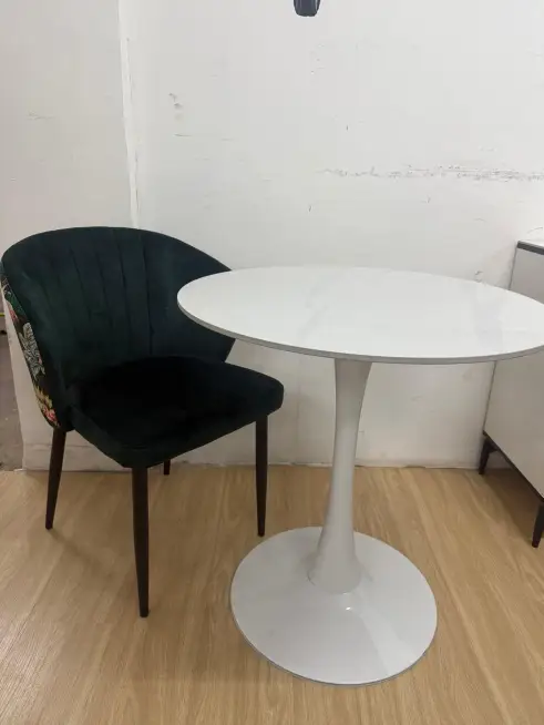 Velvet Armchair with Walnut Legs Forest Green Furniture Armchairs