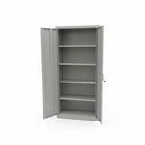 2-Door Steel Filing Cabinet with 4 Shelves Grey Furniture File Cabinets