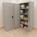 2-Door Steel Filing Cabinet with 4 Shelves Grey Furniture File Cabinets
