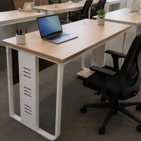 Office Desk with Cable Port & CPU Holder Office Desk Desks