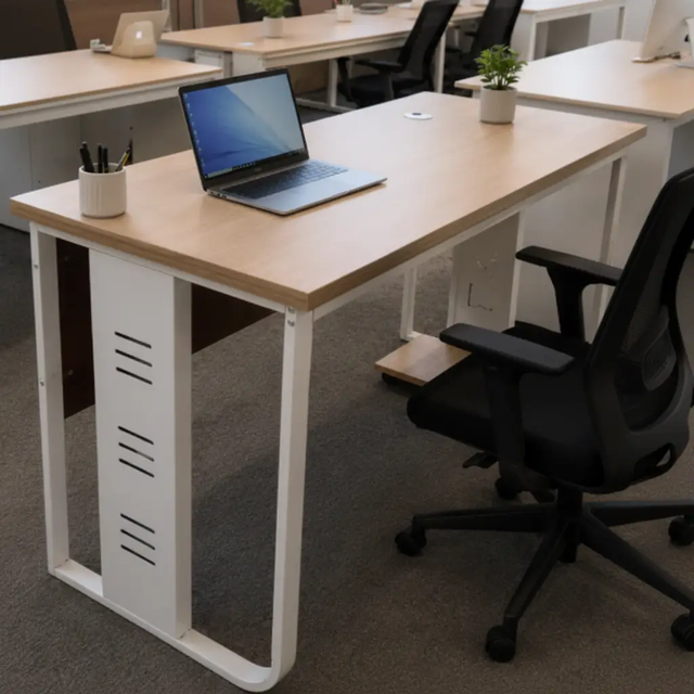 Office Desk with Cable Port & CPU Holder Office Desk Desks