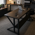 1.5m Industrial Office Desk with Cable Port & Lower Shelf Office Desk Desks