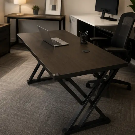 1.5m Industrial Office Desk with X-Cross Metal Legs Office Desk Desks
