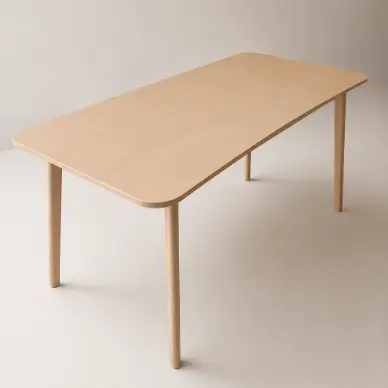 Scandinavian Oak Conference Desk with Chrome Legs Office Desk Desks