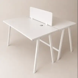 2-Person Back-to-Back Workstation with Privacy Divider Office Workstation Workstations & Cubicles