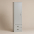 Slim Single-Door Wardrobe with 2 Bottom Drawers Wardrobe Hanging Rail Wardrobes