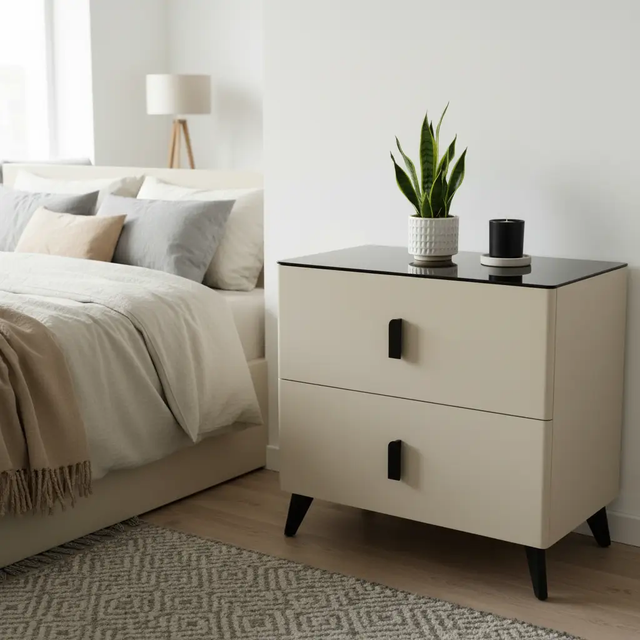 2-Drawer Bedside Table Nightstands