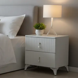 Fluted 2-Drawer Bedside Table Nightstands