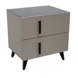 Gloss 2-Drawer Bedside Table Nightstands