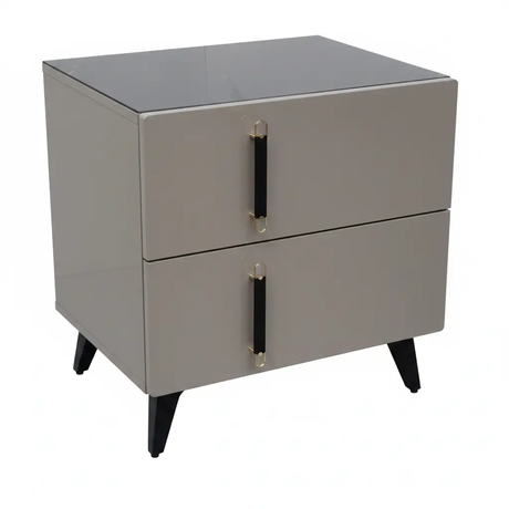Gloss 2-Drawer Bedside Table Nightstands