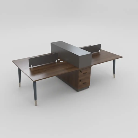 2-Person Back-to-Back Office Workstation with Storage Hutch Office Desk Workstations & Cubicles