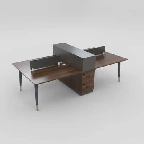 2-Person Back-to-Back Office Workstation with Storage Hutch Office Desk Workstations & Cubicles
