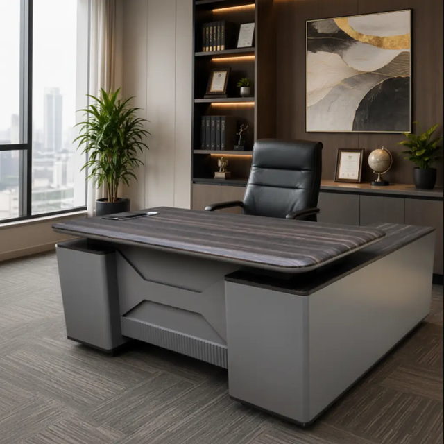 Executive Office Desk with Side Pedestal - 1.6m Office Desk Executive Desks