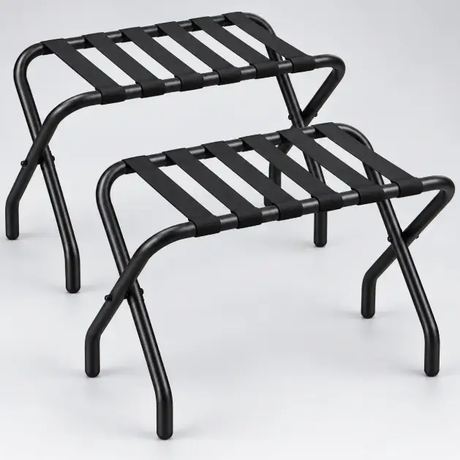 Foldable Metal Luggage Rack - 100lb Capacity Luggage Rack Luggage Racks & Stands
