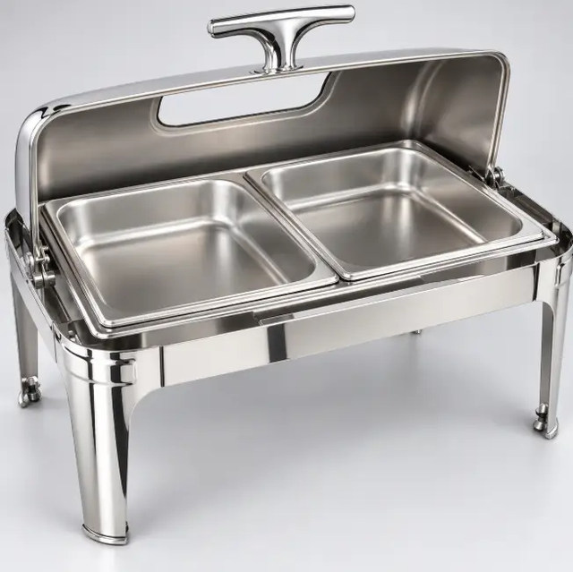 Premium Stainless Steel Chafing Dish with Glass Lid Chafing Dish Chafing Dishes