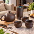 Travel Kung Fu Ceramic Tea Set with Carry Case Tea Set Tea Sets