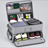 2-Layer Golf Trunk Organiser with Shoe Compartment Sports Bag Golf Bag Travel Covers