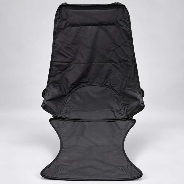 Padded Camping Chair with Footrest Set of 4 - Foldable, Beige/Brown Camping Chair Folding Chairs