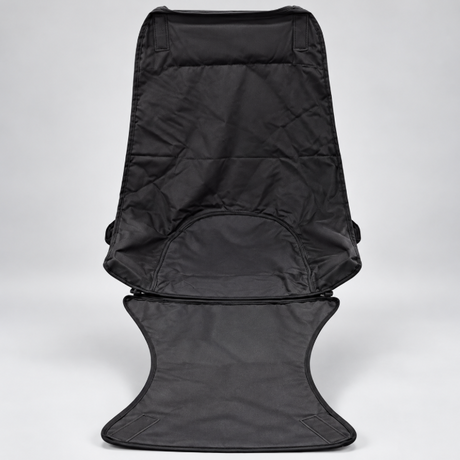 Padded Camping Chair with Footrest Set of 4 - Foldable, Beige/Brown Camping Chair Folding Chairs