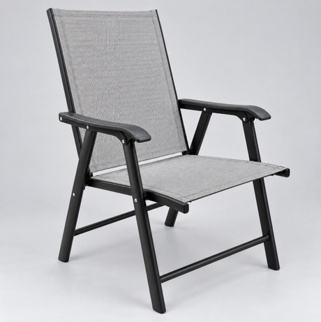 Folding Textilene Mesh Outdoor Chair Set of 2 Outdoor Chair Folding Chairs
