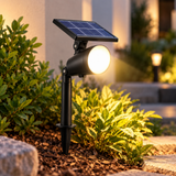 Jivix LED Solar Spike Spotlight - 150LM 1.4W Warm White IP44, Black Solar Light Flood & Spot Lights