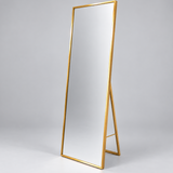 Full-Length Rose Gold Metal Frame Mirror - Leaner Wall Mirror Mirror Floor Mirrors