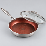 Triple-Layer Stainless Steel Non-Stick Frying Pan with Lid Frying Pan Frying Pans