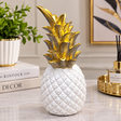 Ceramic Pineapple Home Decor Figurine - 7.5cm, White & Black Home Decor Figurines