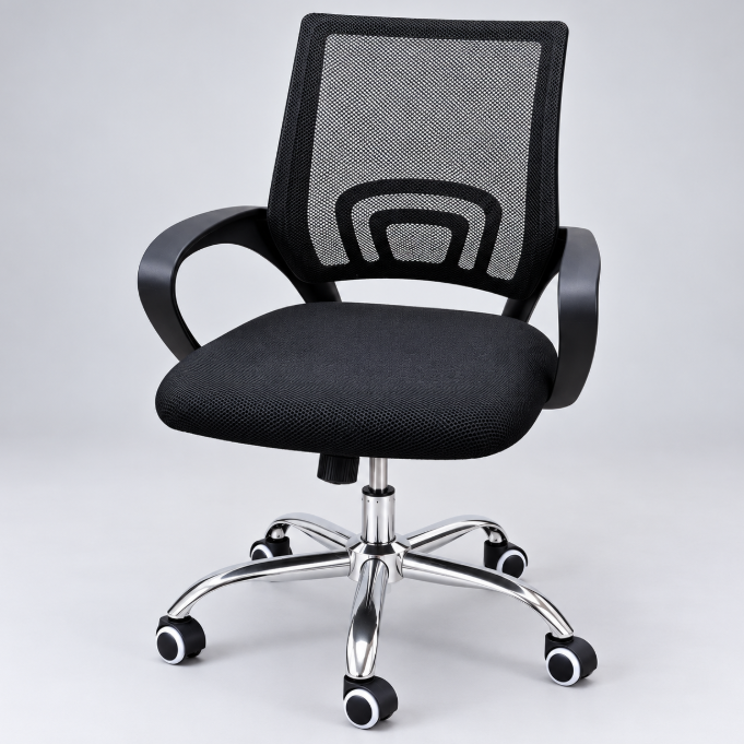 Mid-Back Mesh Office Chair with Lumbar Support & Chrome Base Office Chair Office Chairs