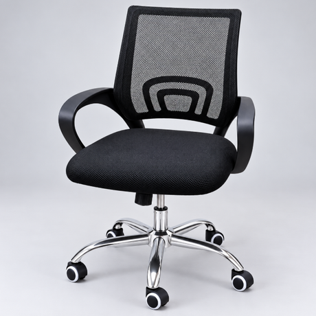 Mid-Back Mesh Office Chair with Lumbar Support & Chrome Base Office Chair Office Chairs